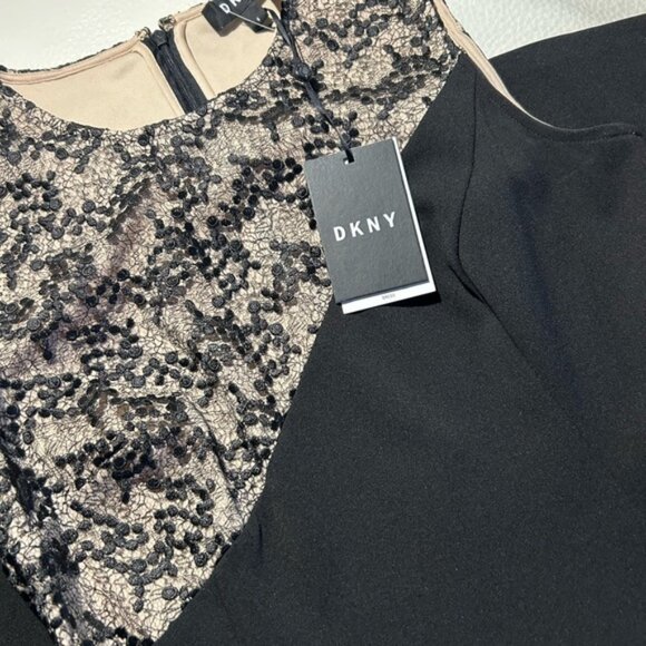 DKNY Black and Cream Lace Dress - Picture 2 of 3